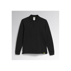DIADORA UTILITY-702,177954-80013/3XL Polo negro de manga larga en piqué de algodón orgánico CAMISETAS Y POLOS DE TRABAJO - Product Image 1
