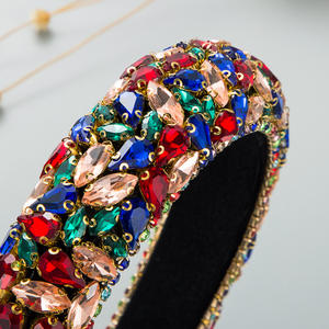 New Fashion Barock Multi color Strass Wunderschönes Temperament Stirnband Prom Reise geschenk Haarschmuck - Product Image 3