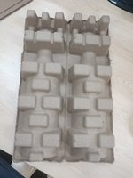 Plateau de séparation pour bouteilles de vin en pulpe moulée, insert d'expédition en pulpe de papier écologique et recyclable, avec UV sélectif pour la protection des bouteilles