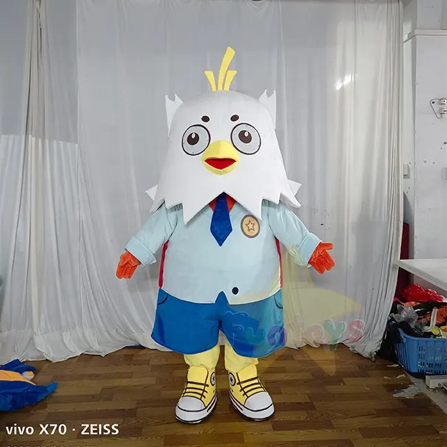 Funtoys Fantasia de mascote de pelúcia personalizada profissional de coruja de desenho animado fantasia de mascote de pássaro fofo para festa infantil