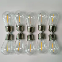 Ampoules LED S14 1W prêtes à l'emploi, coque incassable, culot E26/E27, dimmables, blanc chaud 2700K, pour éclairage extérieur et guirlandes lumineuses de jardin