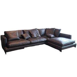 Sofá de esquina moderno de gama alta, muebles para el hogar de moda contemporánea de fábrica de China, cuero genuino con relleno de esponja, precio bajo - Product Image 1