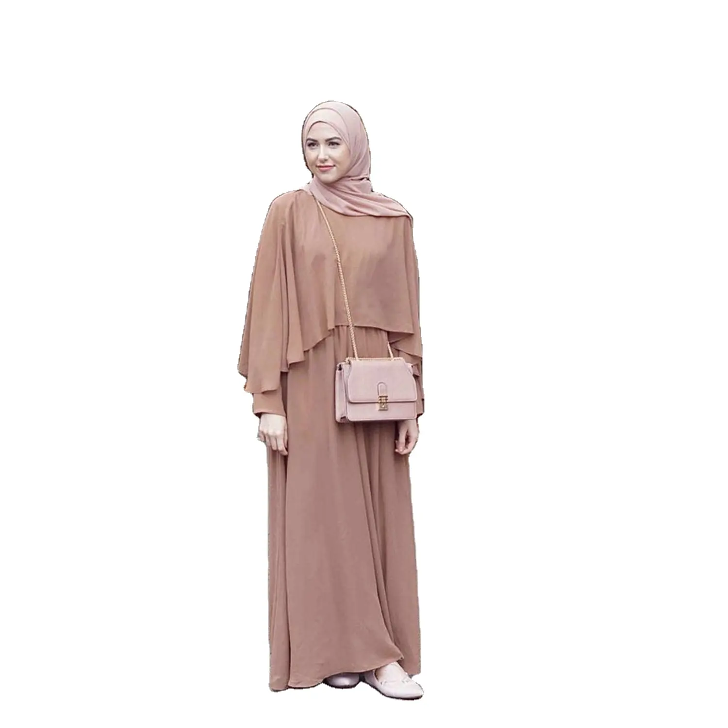 ตะวันออกกลางดูไบอาหรับใหม่ชุดเอวสูงสุภาพสตรีกระโปรงยาวอิสลาม abaya kaftan abaya เสื้อผ้าอิสลามเสื้อผ้าอิสลาม