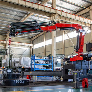Grue à flèche pliante de 1 à 5 tonnes avec vannes d'équilibrage régénératives, grue articulée télescopique rapide montée sur camion, grue hydraulique - Product Image 1