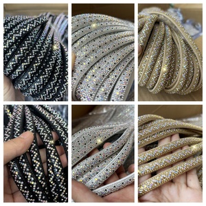 Bán buôn cao gót giày dép phụ kiện Rhinestone dây kim cương pha lê cắt tỉa dây giày vật liệu - Product Image 5