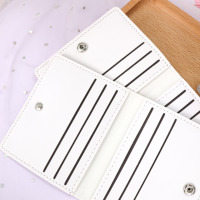 Titulaire de la carte bancaire personnalisé multi-fente portefeuille porte-carte permis de conduire carte Compact et Portable en cuir PU