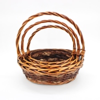 Panier à linge en saule fait main, paniers à fleurs en saule naturel, paniers à fleurs artisanaux et paniers alimentaires, avec échantillons fournis