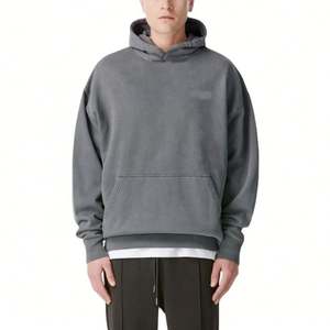 2021 Custom Vintage Acid Wash Hoodie Hombres Heavy French No String Hoodies Algodón 320g Unisex Pullover Hoodie - Product Image 1