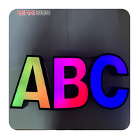 Logotipo de Letras 3D Personalizado para Exteriores con Iluminación RGB a Todo Color, Programable, Comercial