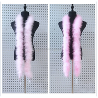 Vente en gros de 2m 40g de magnifiques boas colorés à motif blanchi pour chandelle et plumes de marabout pour les décorations de fête et de carnaval
