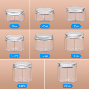 Frascos de almacenamiento de PET de plástico transparente con logotipo personalizado de 2 <span class=keywords><strong>oz</strong></span> a 16 <span class=keywords><strong>oz</strong></span> de grado alimenticio y cosméticos para almacenamiento de mascotas con tapas de rosca - Product Image 2