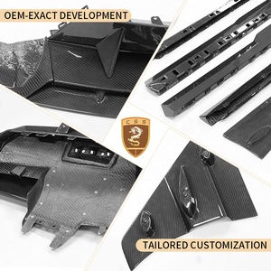 Restyling MSY Style Dry Carbon Fiber Body Kit para Lamborghini Revuelto <span class=keywords><strong>2023</strong></span> + Faldones laterales del labio delantero Difusor trasero Cubierta del motor - Product Image 3