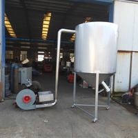 Silo vertical mobile en acier inoxydable Quanshun pour particules, réservoir de stockage de granulés plastiques à alimentation pneumatique, haute capacité 1000-2000 kg/h