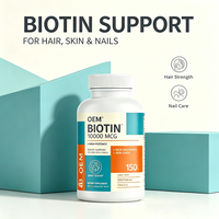 OEM Özel Etiketli Biotin Tabletleri 150 Adet 10000 MCG Besin Takviyesi Tedariki