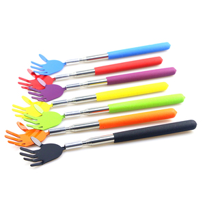 Grattoir de dos télescopique portable multi-couleurs à logo personnalisé en forme de main, longueur réglable - Product Image 5