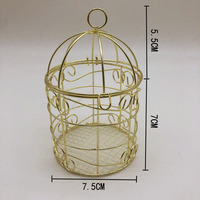 Boîte à bonbons en métal dorée pour mariage, 12,5 cm * 7,5 cm, cage à oiseaux, chocolat pour les fêtes et les événements indiens, décoration, boîte à bonbons en fer
