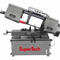 Nouvelle scie à ruban horizontale en métal Supertech BS280G, alimentation hydraulique automatique, capacité de coupe de 250 mm, certifiée CE, moteur en acier