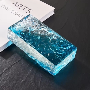 Prezzo di fabbrica per il colore mattoni di vetro multicolore di fusione a caldo blocco di vetro da costruzione mattoni di vetro dimensioni 200*100*50MM - Product Image 6