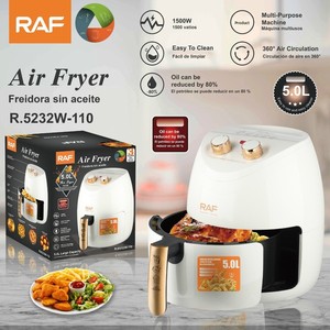 <span class=keywords><strong>Friteuse</strong></span> à air RAF conforme aux normes UE/US, grande capacité 5-6L, usage domestique, multifonction, 1500W, protection contre la surchauffe, nettoyage <span class=keywords><strong>facile</strong></span>, pour tous - Product Image 4