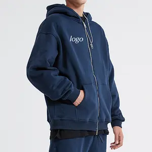 Vente en gros, sweat-shirt à capuche personnalisé, blanc, épais, noir, haute qualité, français, 100% coton, sweat-shirt à capuche pour hommes