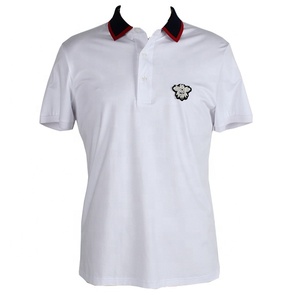 100% algodón al por mayor China camiseta hombres manga solapa rayas otoño estampado personalizado más barato Slim Fit Polo camisa - Product Image 1