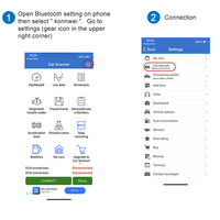 Escáner de Automóviles Bluetooth Portátil DIY KONNWEI KW905 OBD2 ELM327 25K80, Lector de Códigos de Falla del Sistema del Motor