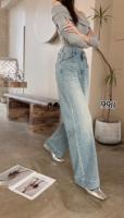 Pantalon en jean ample sur mesure pour femme, respirant et infroissable, couleur unie, idéal pour le streetwear décontracté