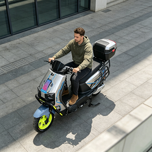 Factory <b>Cheap</b> Wholesale 60V 72V 1000W 2 Wheeled Disc Brake Electric Motorcycle <b>Scooter</b> City Commuting Electric Motorcycle - Product Image 6