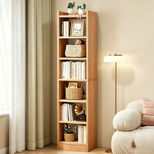 Estantería <span class=keywords><strong>de</strong></span> pie para almacenamiento, mueble <span class=keywords><strong>de</strong></span> almacenamiento sencillo <span class=keywords><strong>de</strong></span> varias capas para sala <span class=keywords><strong>de</strong></span> estar, librero pequeño para espacios estrechos junto al almacenamiento - Product Image 5