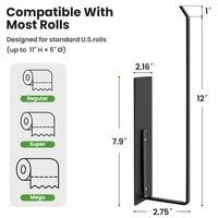Porte-serviettes magnétique pour réfrigérateur, support mural en métal pour rouleau de papier toilette, porte-serviettes magnétique