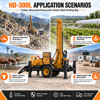 200m de profundidad de alta eficiencia 55kw Motor Pozos de agua de pozo Plataforma rotativa Rock Dth Compresor Perforación Mine Drill Rig