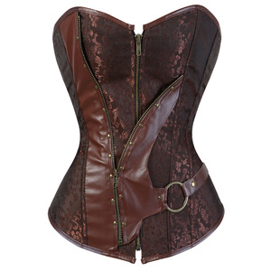 <strong>Women</strong> <strong>Plus</strong> <strong>Size</strong> Steampunk Gothic Corset Overbust Corset Top Skirt <strong>Costume</strong> WDEC-038 - Product Image 6