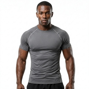 T-shirt de compression pour homme de haute qualité, personnalisé, à séchage rapide, pour l'entraînement, la gym et les sports - Product Image 2