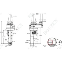 Tête d'angle CNC BOUZEN BST30 universelle à 90 degrés pour fraisage latéral et perçage, outil pour centre d'usinage CNC avec garantie d'un an
