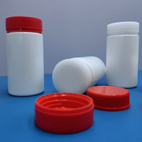 Flacon carré de 100 ml en PE avec logo personnalisé, bouchon à vis, sérigraphie et dispositifs de sécurité enfant pour capsules médicinales