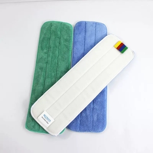 Étiquette de lavage en microfibre corail polaire tampons de vadrouille plats Absorption ménage épais chiffon de nettoyage de sol pour sol - Product Image 3