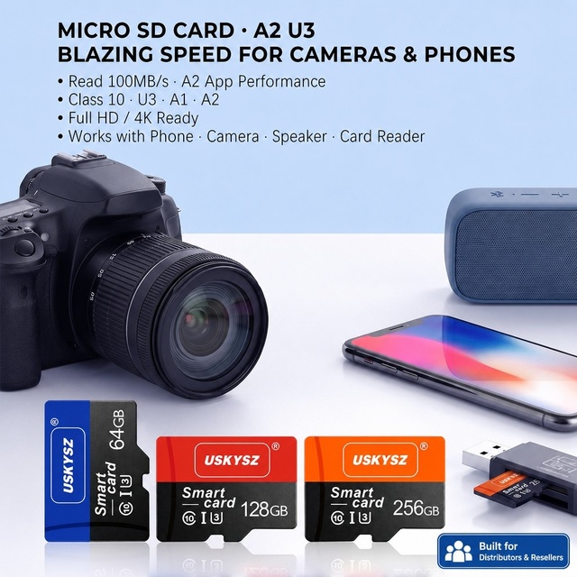 Micro Card Memory Card OEM ODM Wholesale High Speed Class 10 U3 A1 A2 8GB 16GB 32GB 64GB 128GB 256GB