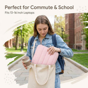 Custodia Imbottita per Laptop <span class=keywords><strong>MacBook</strong></span> Pro <span class=keywords><strong>Air</strong></span> <span class=keywords><strong>13</strong></span> 14 16 Pollici, <span class=keywords><strong>Borsa</strong></span> Antiurto Stile Macaron con Morbida Fodera in Peluche - Product Image 4