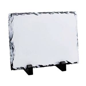 <span class=keywords><strong>Ardoise</strong></span> rectangulaire vierge pour sublimation avec support - <span class=keywords><strong>Ardoise</strong></span> en pierre naturelle haut de gamme pour impression par sublimation - Product Image 1