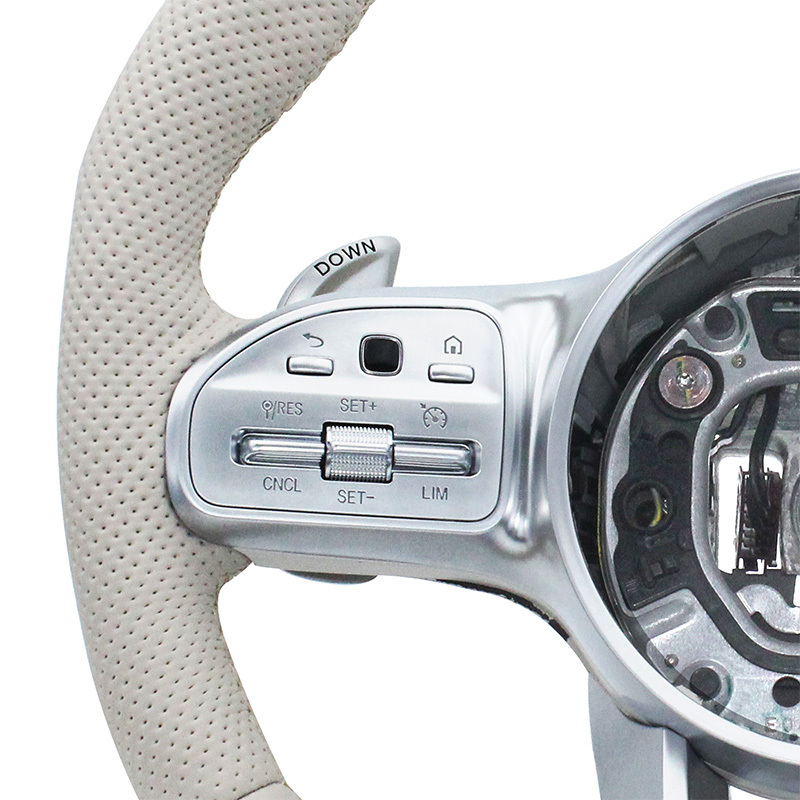 Beige Leather 809 Steering Wheel (Mercedes-Benz Fitment), photo 4