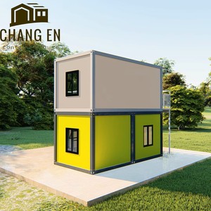 DYCE2 Maison modulaire préfabriquée à deux étages avec mur <span class=keywords><strong>coulissant</strong></span> en verre, structure en acier, nouveau design, bureau conteneur étanche, prix bas - Product Image 1