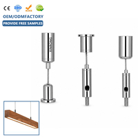 Kit de suspension réglable en laiton pour câble, avec pince de fixation, en acier inoxydable, pour suspension de lampe linéaire LED - Fabrication OEM