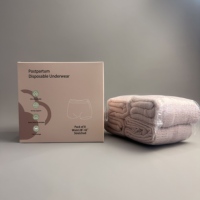 Sous-vêtements post-partum jetables à taille haute en tissu non tissé et élasthanne pour femmes, doux et extensibles, pour césarienne, culottes sans couture