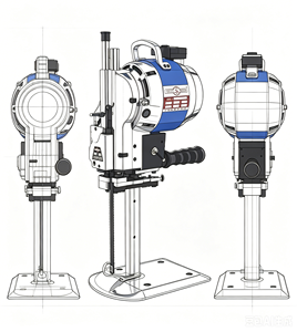 Machine à découper les tissus à couteau droit vertical YBAO SES-012 - Product Image 2