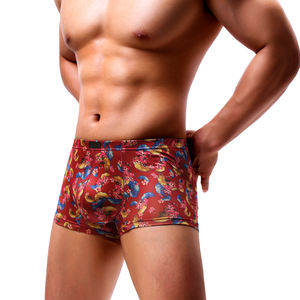 Ropa interior de punto transpirable sin costuras de tiro medio para hombre, Bóxer deportivos de talla grande sostenibles con logotipo en la cintura - Product Image 2