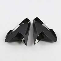 Couverture de miroir en corne de boeuf noir brillant imprimé carbone accessoires de voiture Kit de carrosserie Kit de décoration pour Elantra Avante 2011 2012 2013 2016
