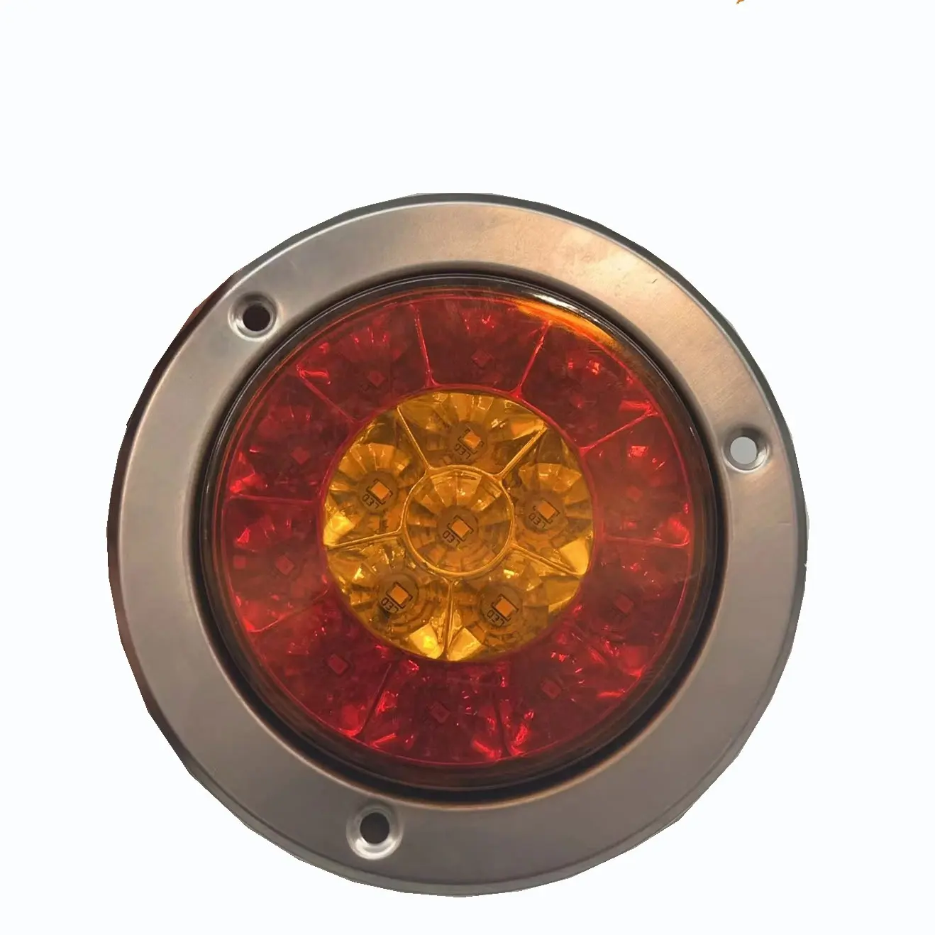 Usine 4 pouces étanche 12v 24v combinaison lampe à Led rouge ambre 16 Led camion remorque frein arrêt clignotant camion feux arrière