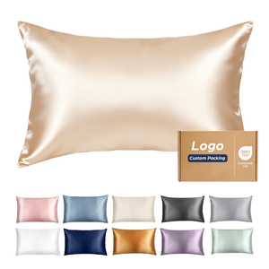 Lụa Gối Sang Trọng 100% Hữu Cơ Dâu Lụa Gối 22Mm Thêu Logo Lụa Gối Trường Hợp Tùy Chỉnh Nhãn Hiệu Riêng - Product Image 2