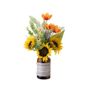 Ramo de Girasoles Artificiales Spring Town, Tela Plástica Tejida, Decoración para el Hogar y Bodas CF01382 - Product Image 5