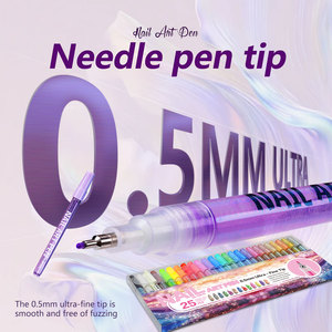 Set di Penne per Nail Art, Pennarelli a Rapida Asciugatura, Strumenti per Nail Art in Acrilico per Punteggiare, Disegnare, Dipingere, Inchiostro a Rapida Asciugatura per Prendere Appunti - Product Image 5